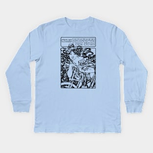 Cycles Perfecta by Alphonse Mucha 1902 Kids Long Sleeve T-Shirt